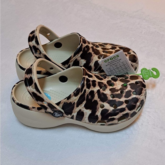 Crocs Leopard Platform Sandal CROCS Shoes Wmns Sz Classic